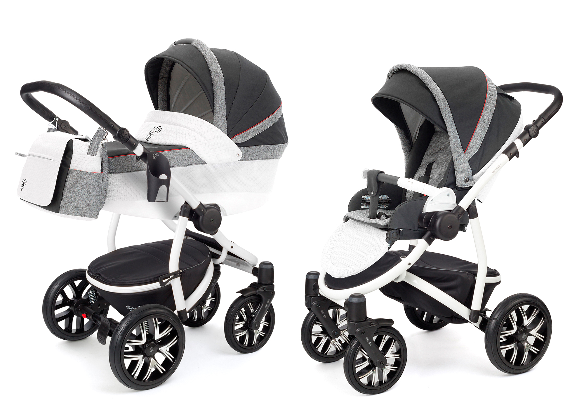 Коляска 2 в 1 Esspero Grand Discovery (шасси White) Royal Grey