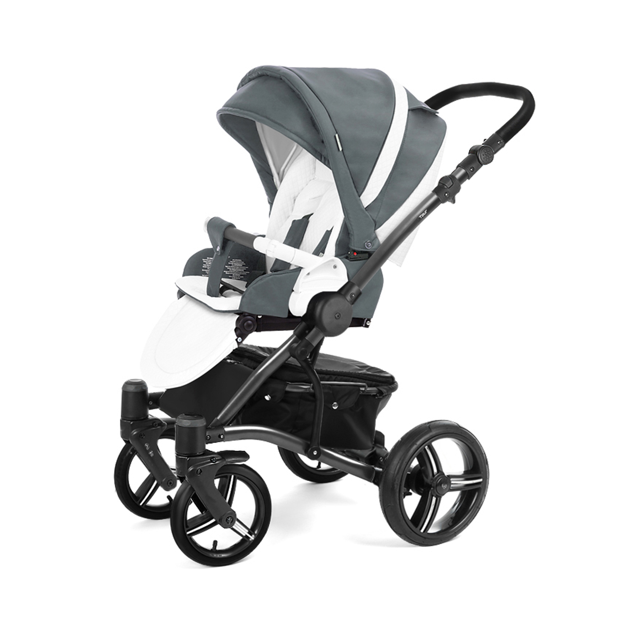 Прогулочная коляска Esspero Tour Leatherette (шасси Black) Nappa Blue Grey