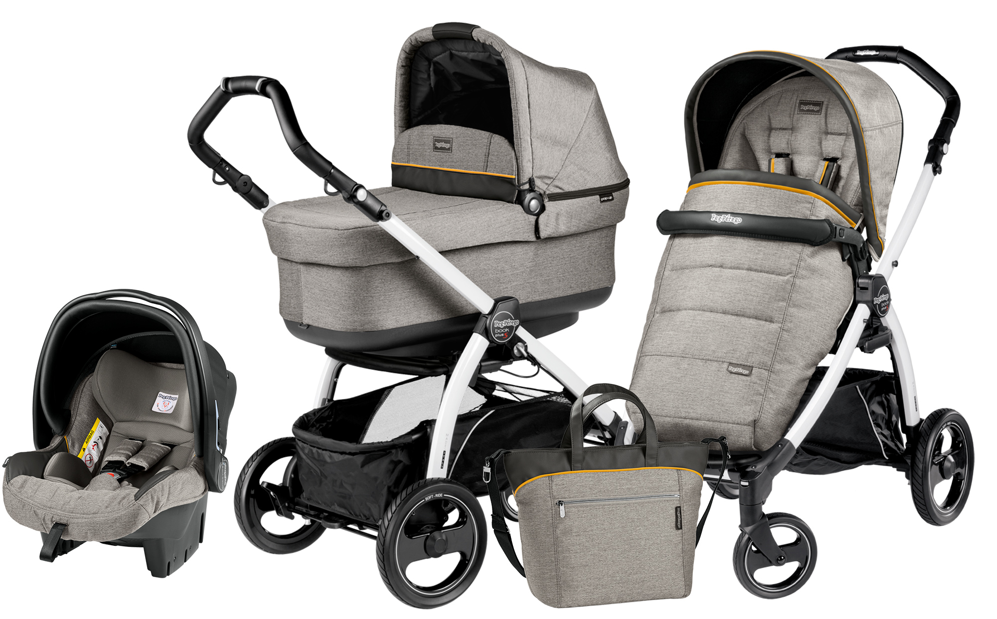 Peg-Perego Book Plus S Pop Up Set Modular Luxe Grey