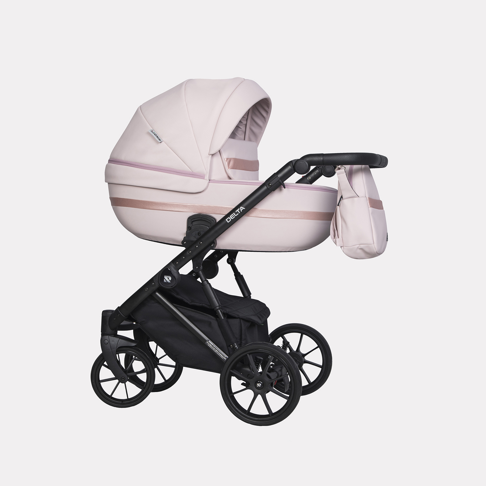 Коляска 2 в 1 RIKO BASIC DELTA ECCO 14 Rose (светло-розовый)