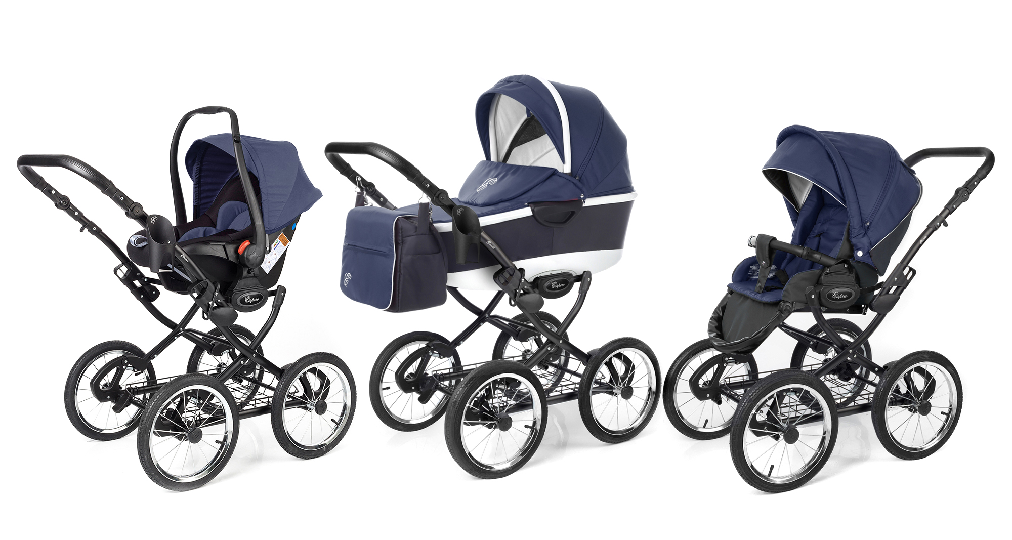 Коляска 3 в 1 Esspero Classic Alu (шасси Black) Navy