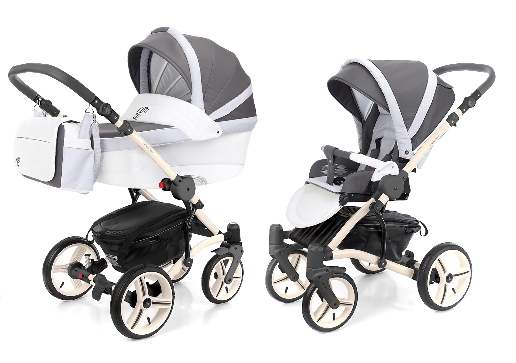Коляска 2 в 1 Esspero Grand Tour (шасси Beige) Royal Light Grey