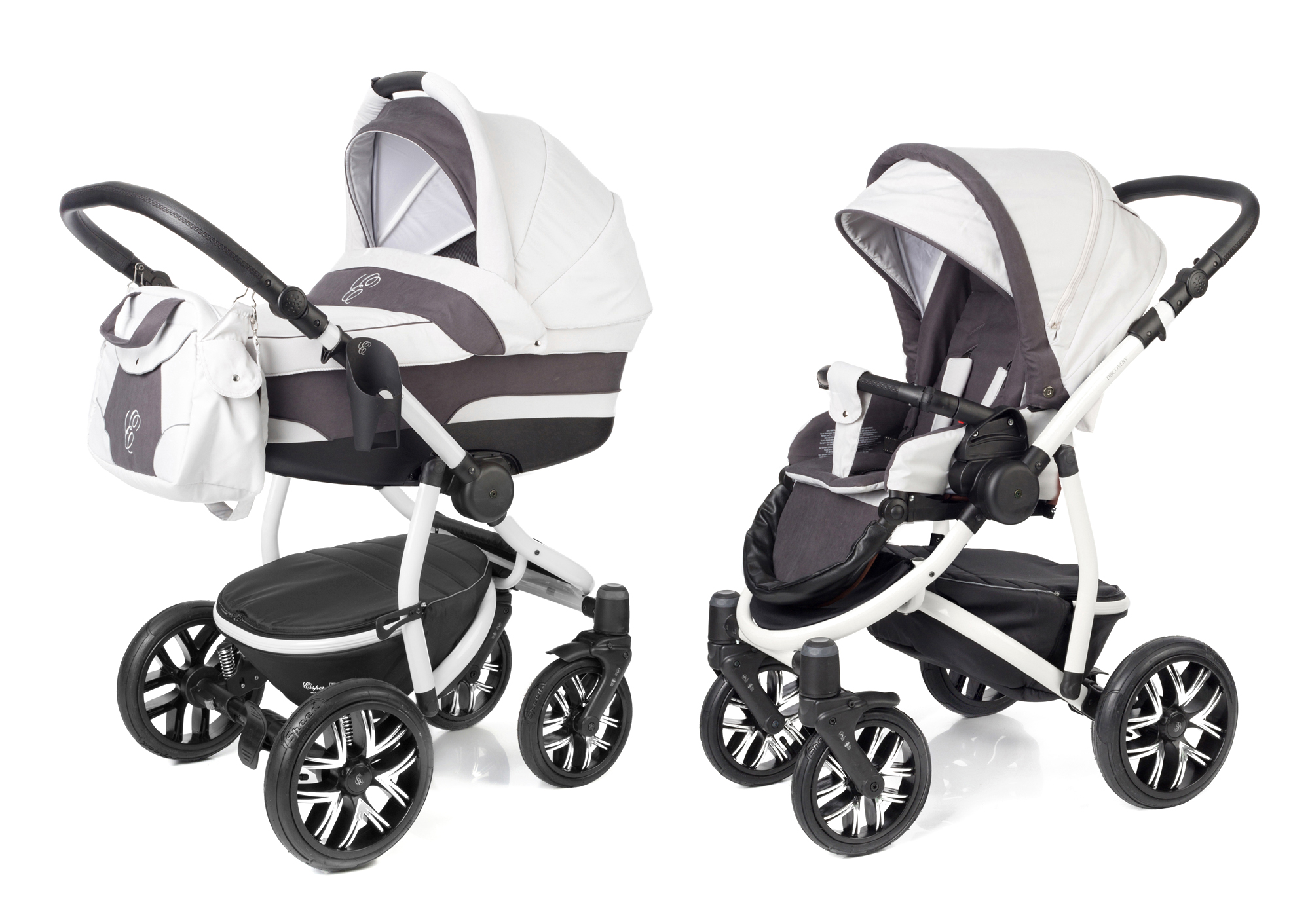 Коляска 2 в 1 Esspero Discovery (шасси White) Grey