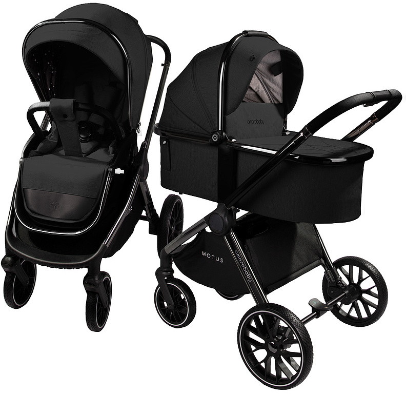 Коляска 2 в 1 Amarobaby MOTUS V2 Черный