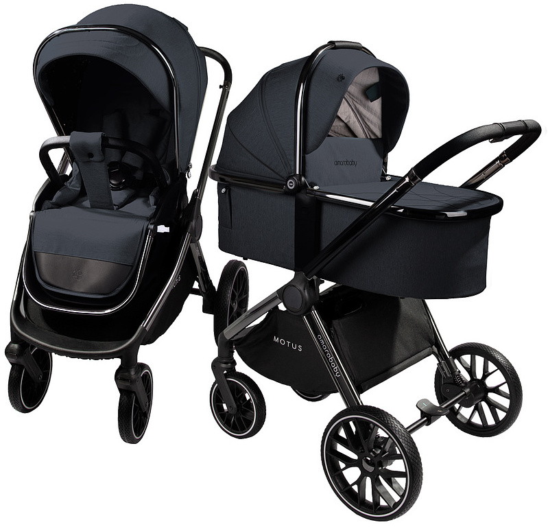 Коляска 2 в 1 Amarobaby MOTUS V2 Серый
