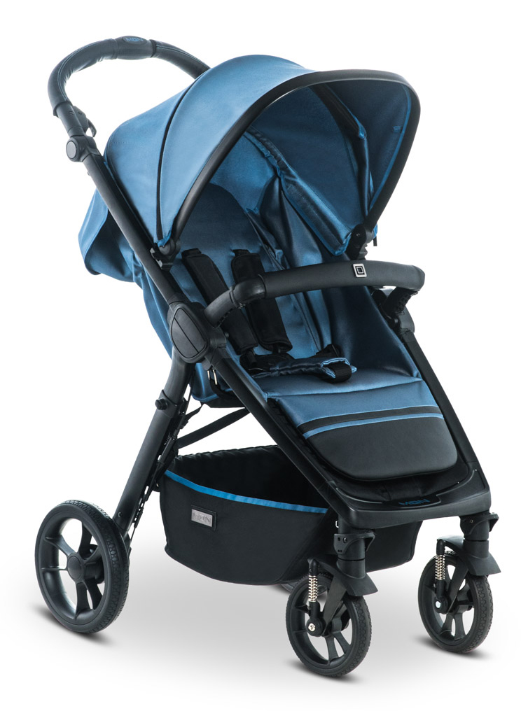 Прогулочная коляска Moon Jet blue nylon strip-503