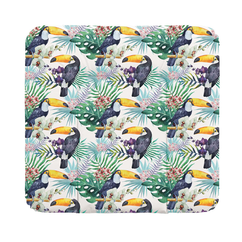 Пеленальный матрац 70x75 см Ceba Baby Flora Fauna мягкий на комод Tucan W-144-099-544