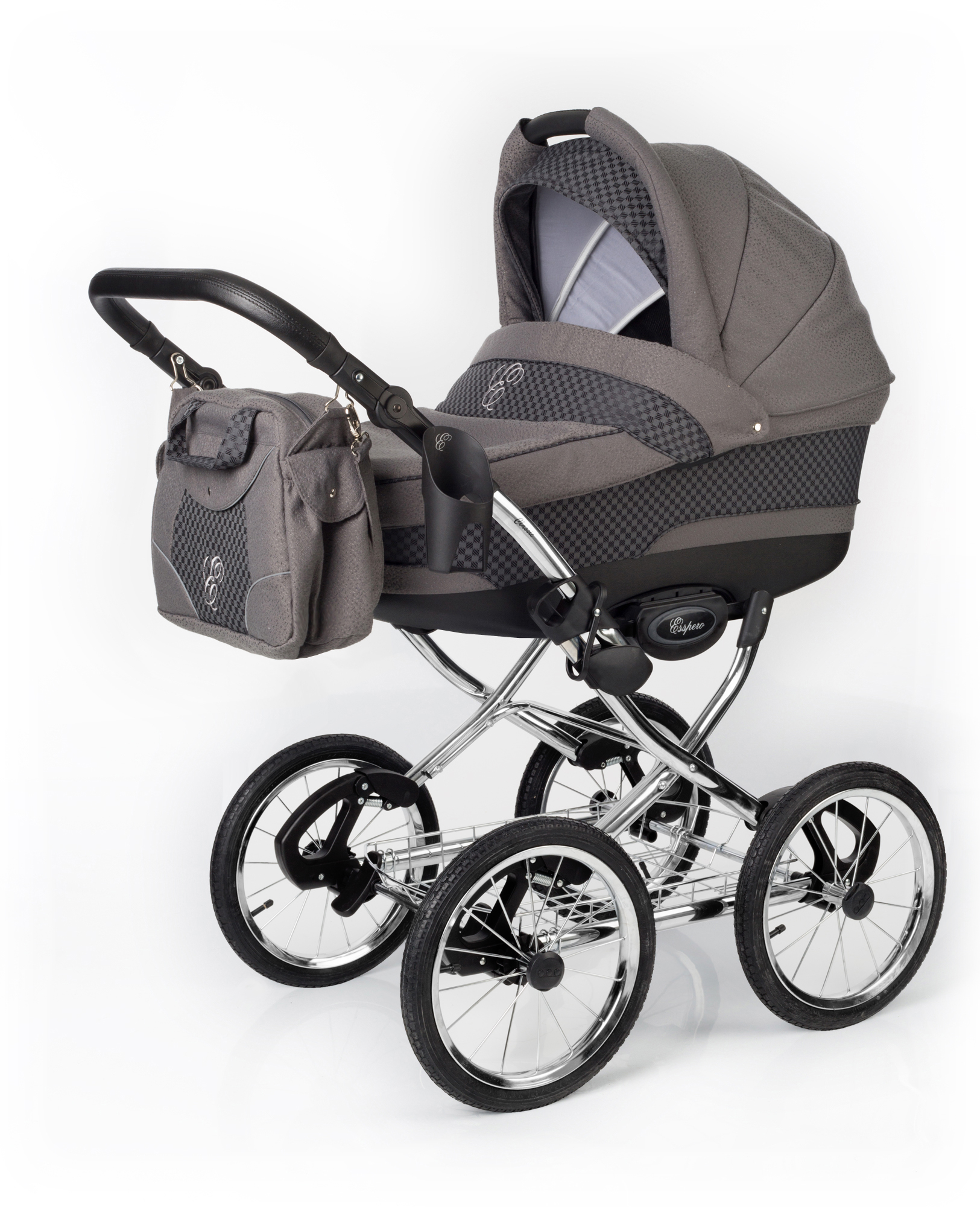 Коляска для новорожденных Esspero Classic (шасси Chrome) Carbon