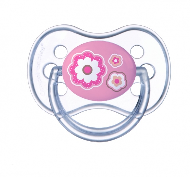 Пустышка круглая Canpol Newborn baby силикон, 6-18 мес., арт. 22/563 розовый