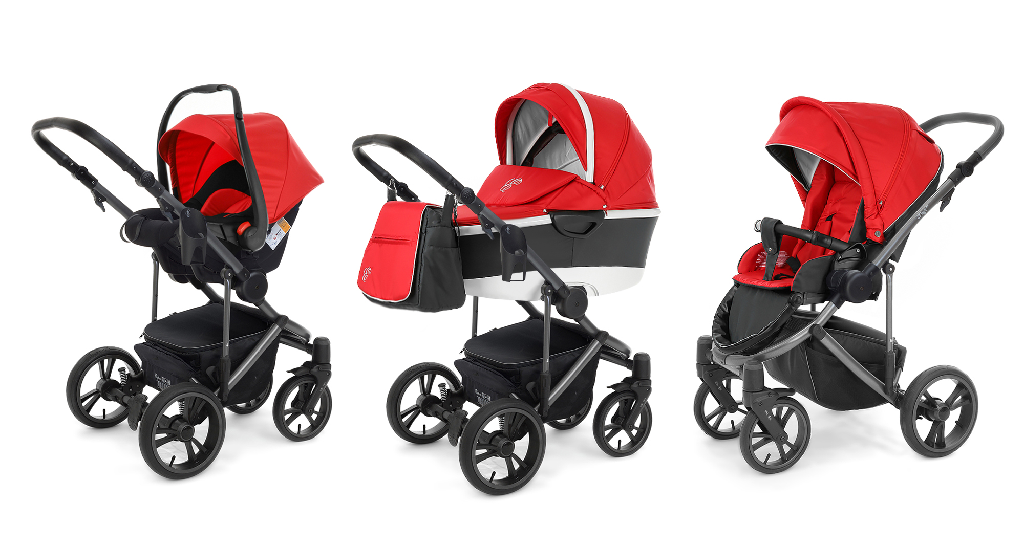 Коляска 3 в 1 Esspero Magic Pro Alu (шасси Graphite) Red