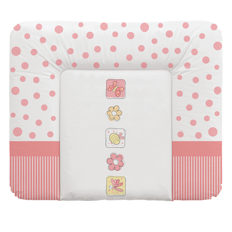 Пеленальный матрас мягкий Ceba Baby 70х85 Peas Coral