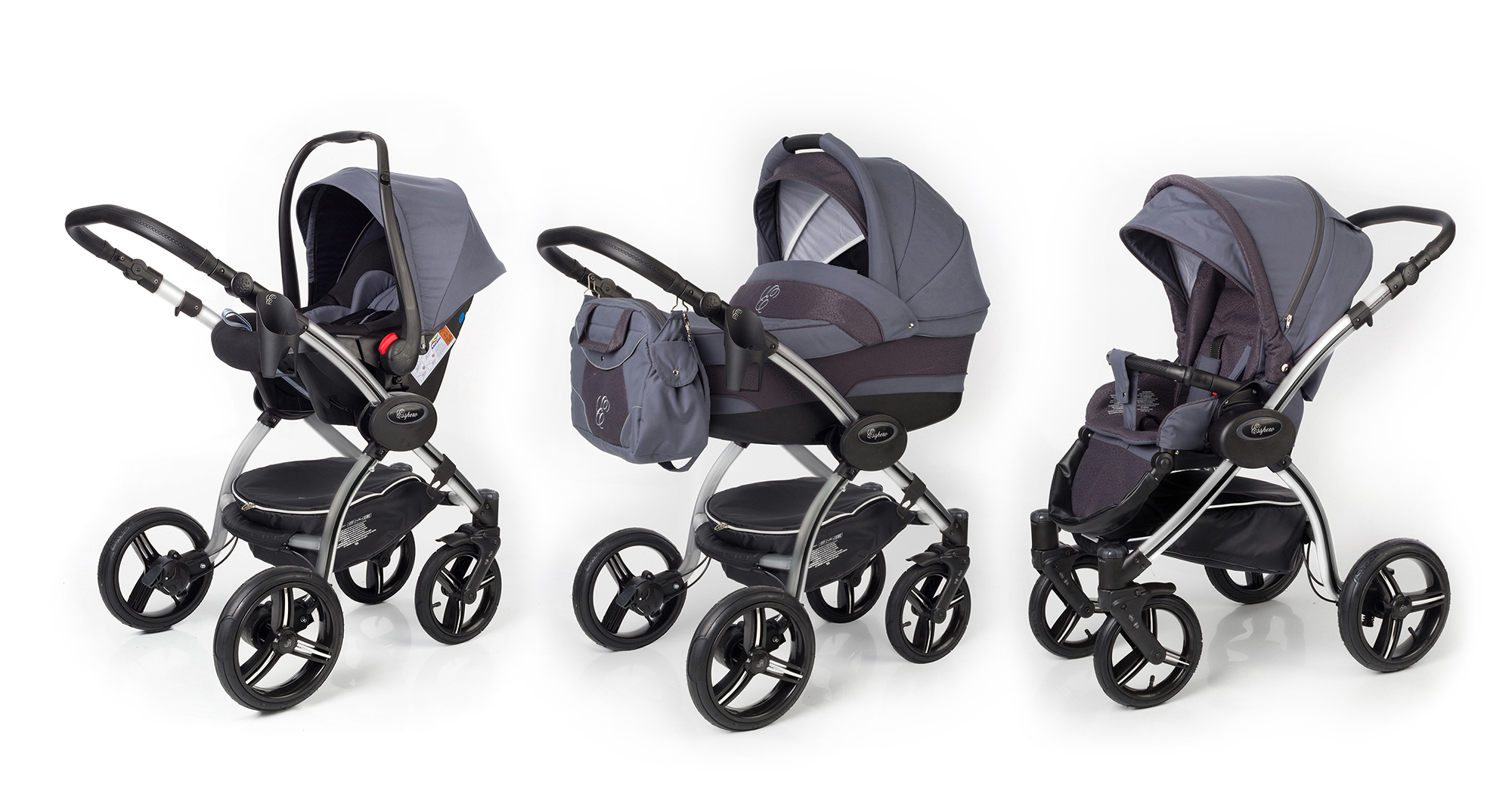 Коляска 3 в 1 Esspero I-Nova (шасси Grey) Dark Grey