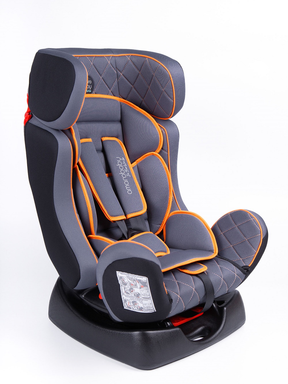 Автокресло Amarobaby Professional Серый/Оранжевый