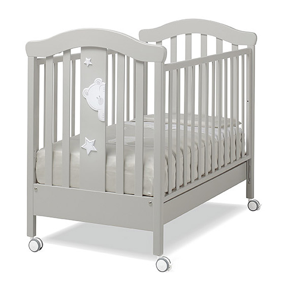 Детская кроватка Erbesi Cucu Stellina Glossy Grey (глянцевый серый)