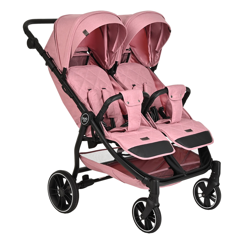 Прогулочная коляска для двойни PITUSO DUOCITY 2023 Dusty Rose