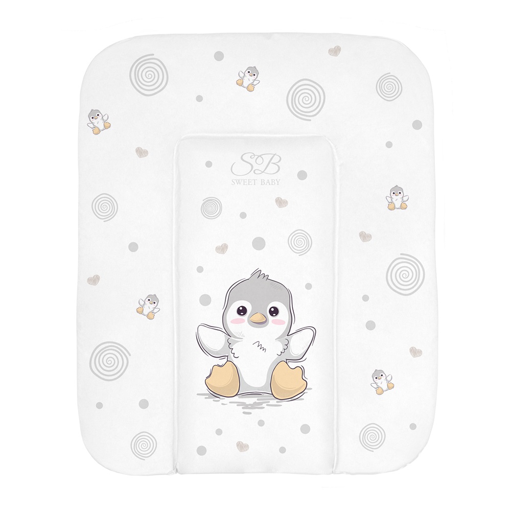 Пеленальный матрасик 58х71 Sweet Baby Pinguino Grigio (пингвин серый)