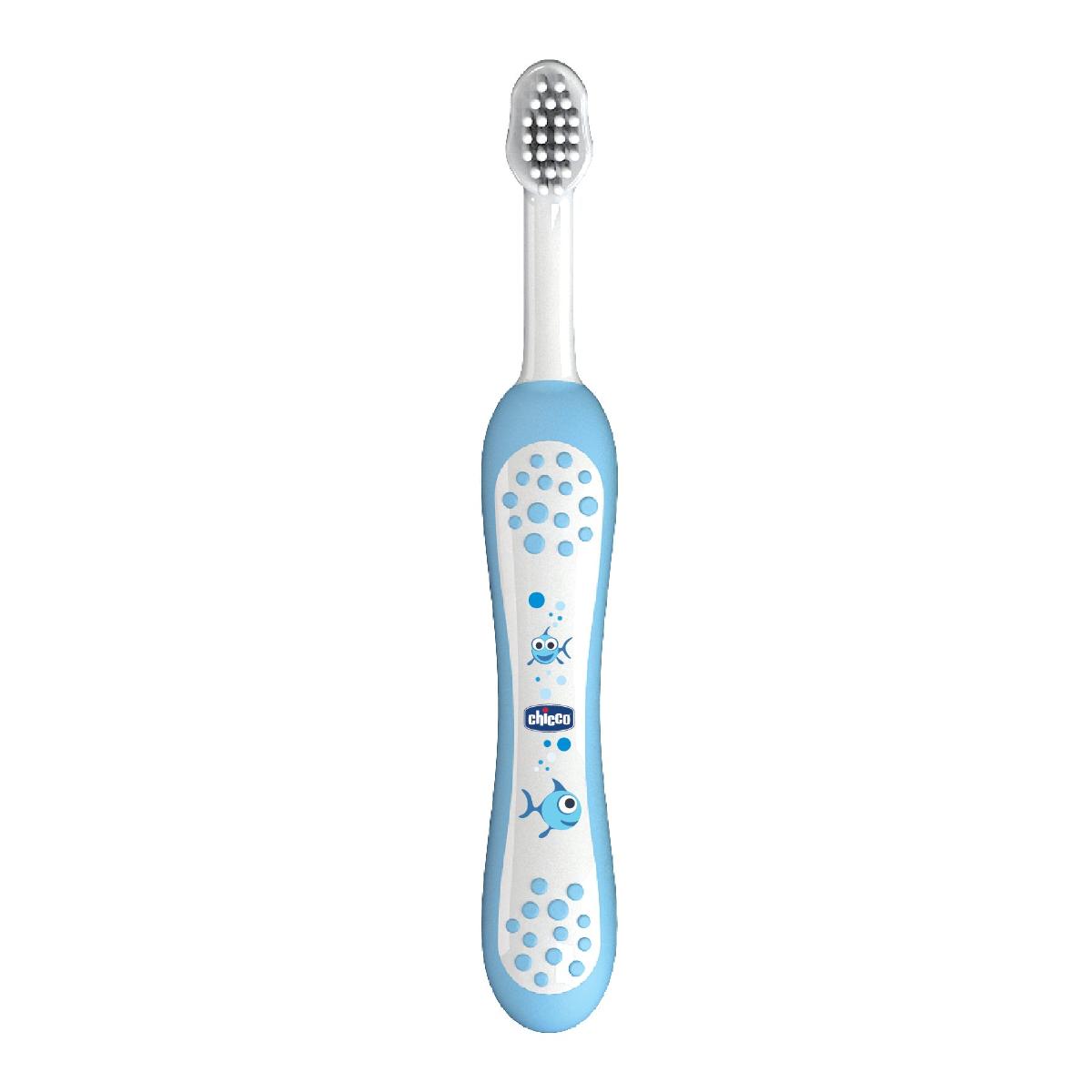 Зубная щетка Chicco, 6+ голубая, 320617012