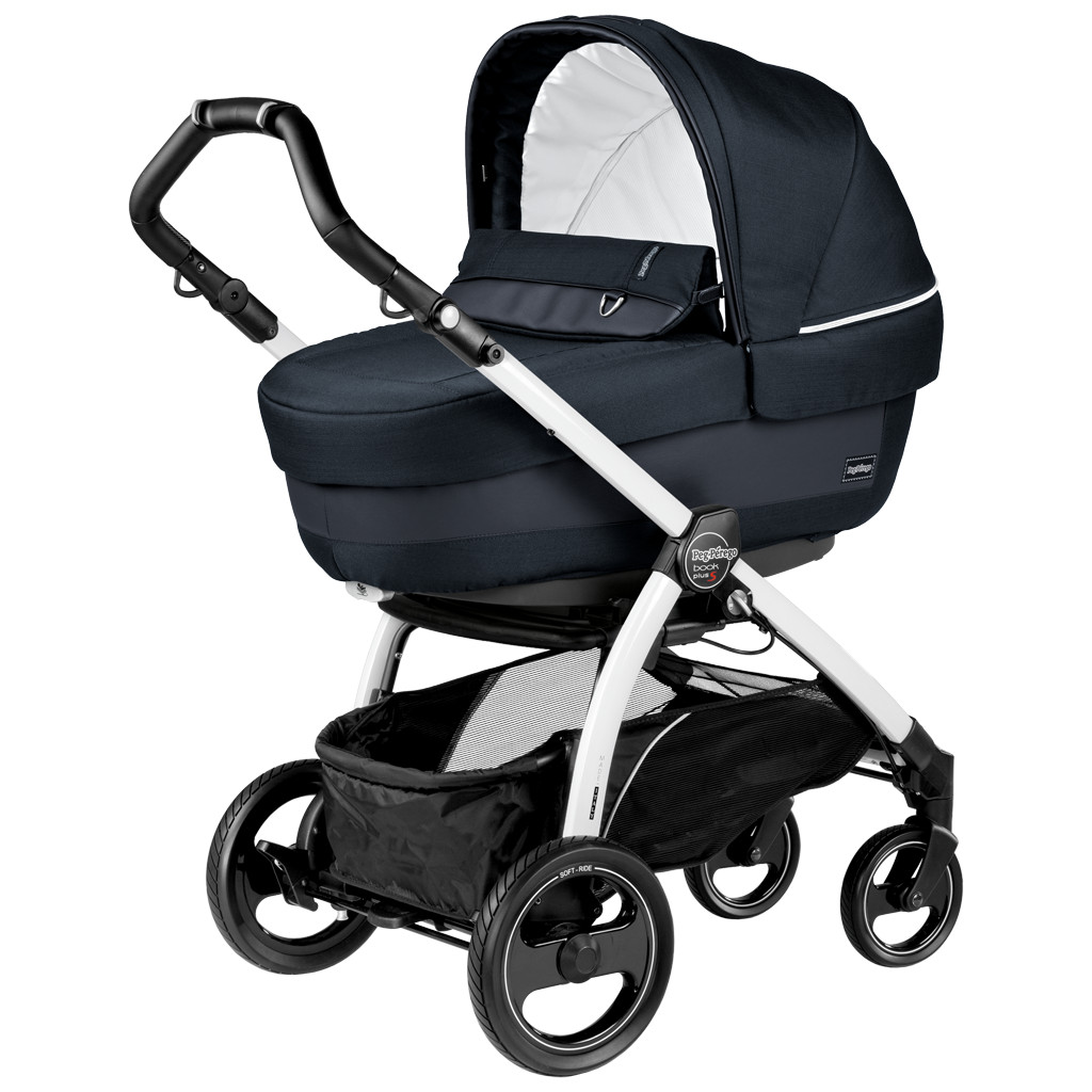 Коляска для новорожденных Peg Perego Book S Elite (шасси White/Black) Luxe Bluenight
