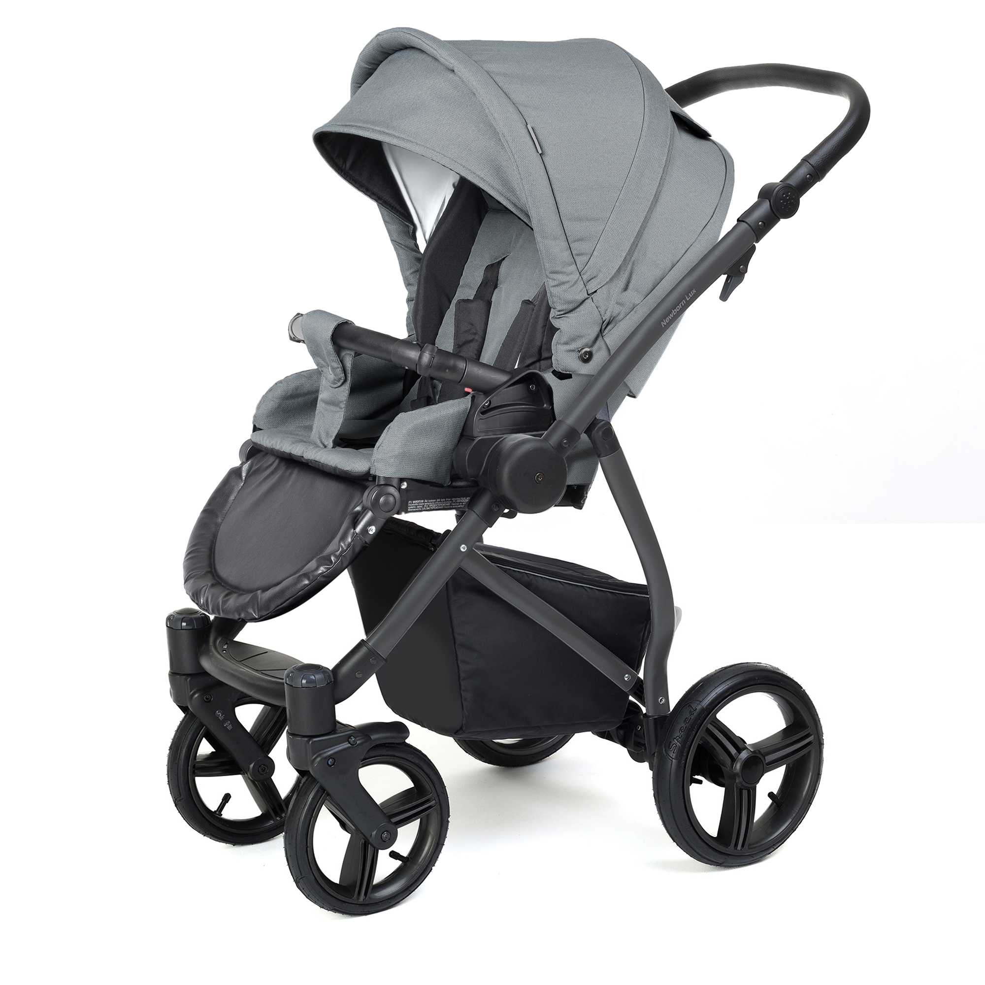 Прогулочная коляска Esspero Newborn Lux Alu (шасси Graphite) Asphalt