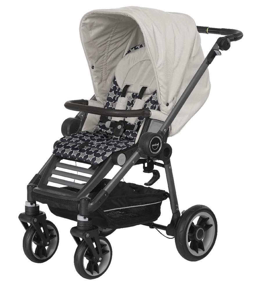 Прогулочная коляска Teutonia Bliss (шасси Graphite) 6120-6165 Stone-Starlight