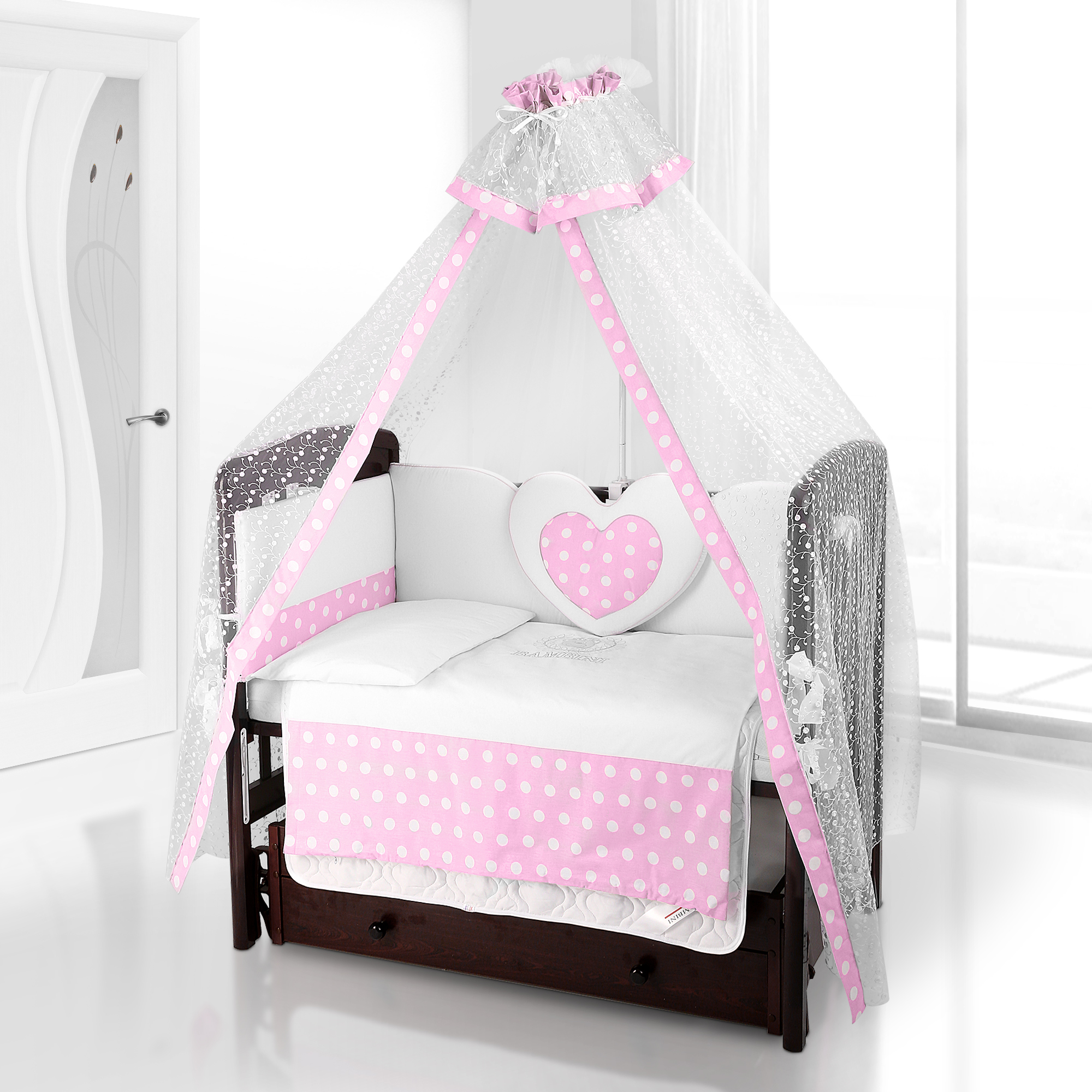 Балдахин на детскую кроватку Beatrice Bambini Di Fiore anello rosa