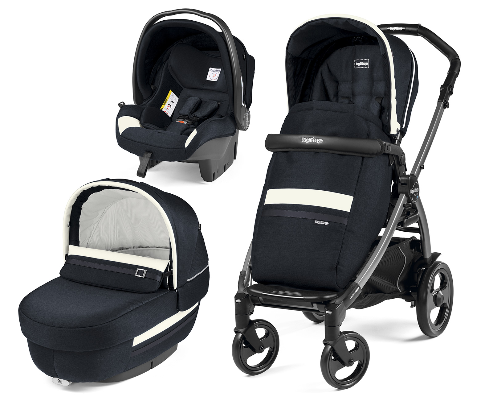 Коляска 3 в 1 Peg Perego Book 51 Elite Modular System (шасси White/Black) Luxe Prestige