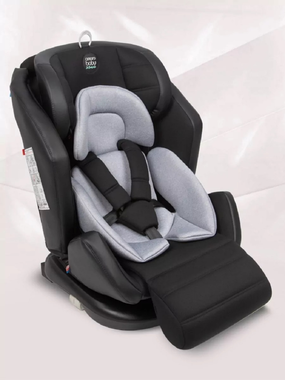 Автокресло AMAROBABY Favorite ISOFIX чёрный/серый