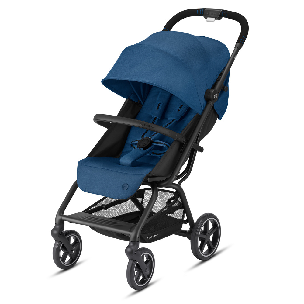 Прогулочная коляска Cybex Eezy S + 2 BLK Navy Blue с дождевиком и бампером