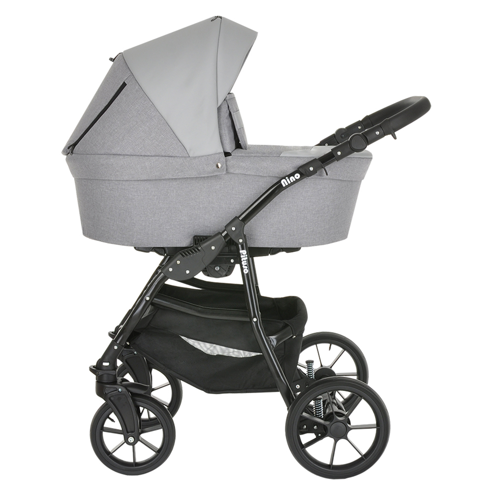Коляска 2 в 1 PITUSO Nino Silver Mountain+Кожа Grey