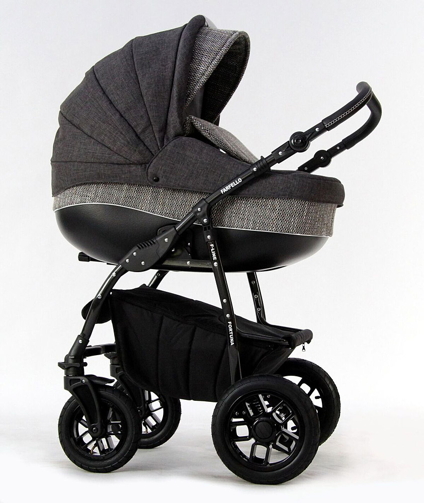 Коляска 2 в 1 Farfello Fortuna F-line FL9 графит