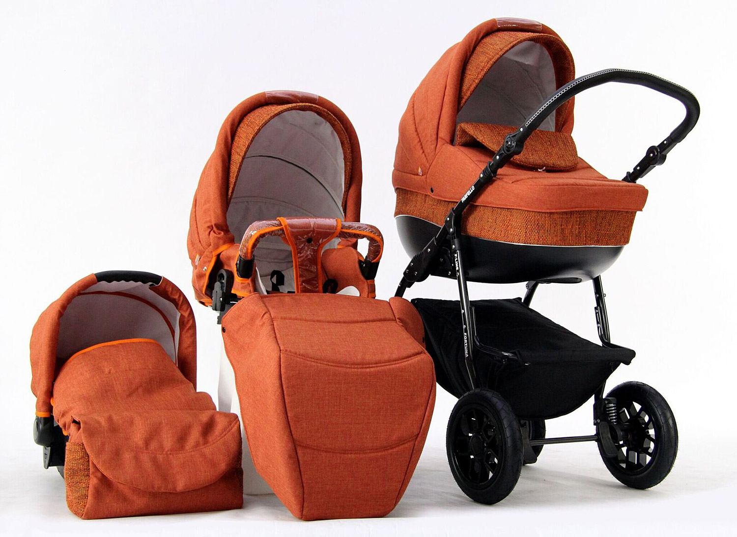 Коляска 3 в 1 Farfello Fortuna F-line FL12 красный