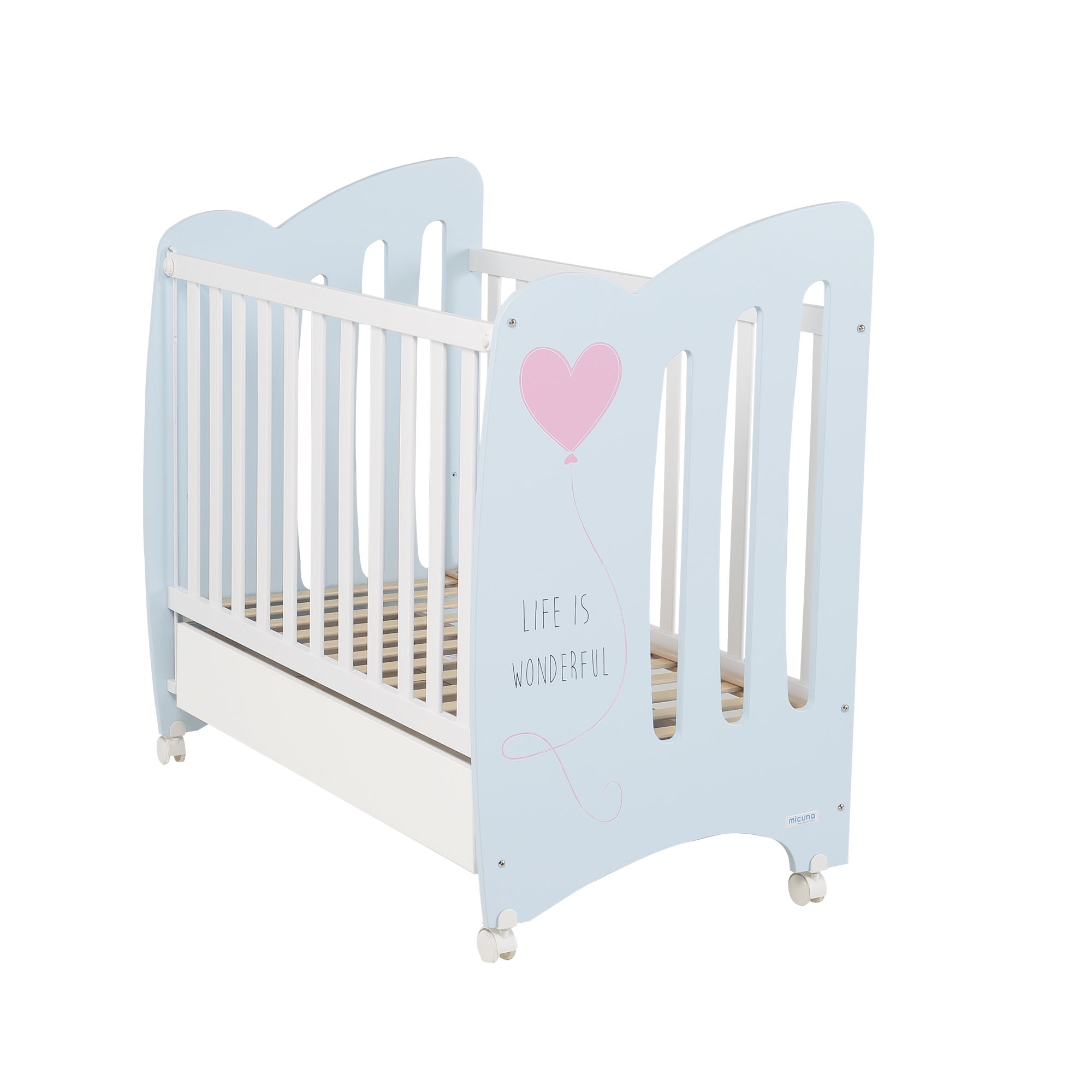 Детская кроватка Micuna Wonderful 120x60 Skyblue/White