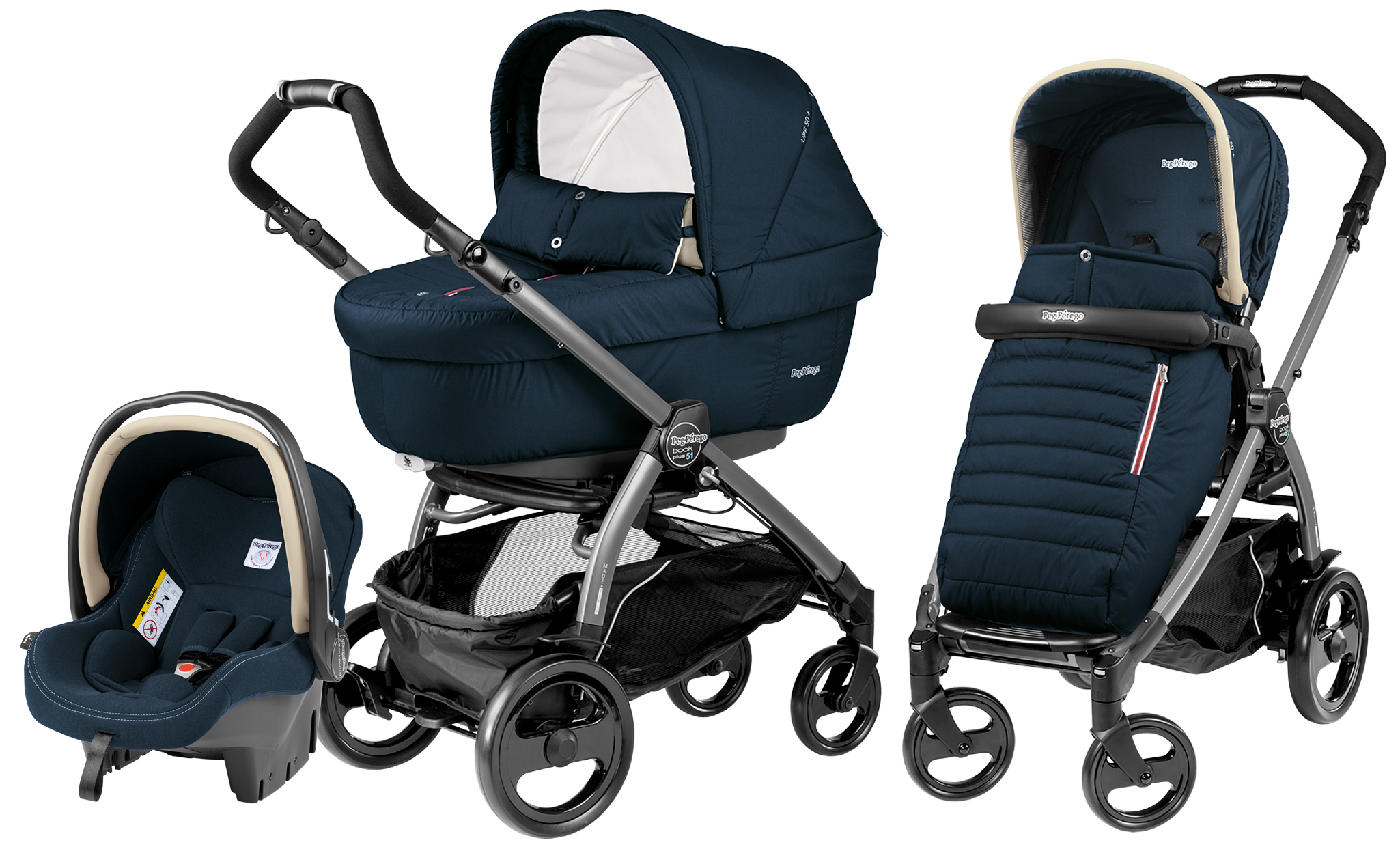 Коляска 3 в 1 Peg Perego Book 51 Breeze Modular Breeze Blue