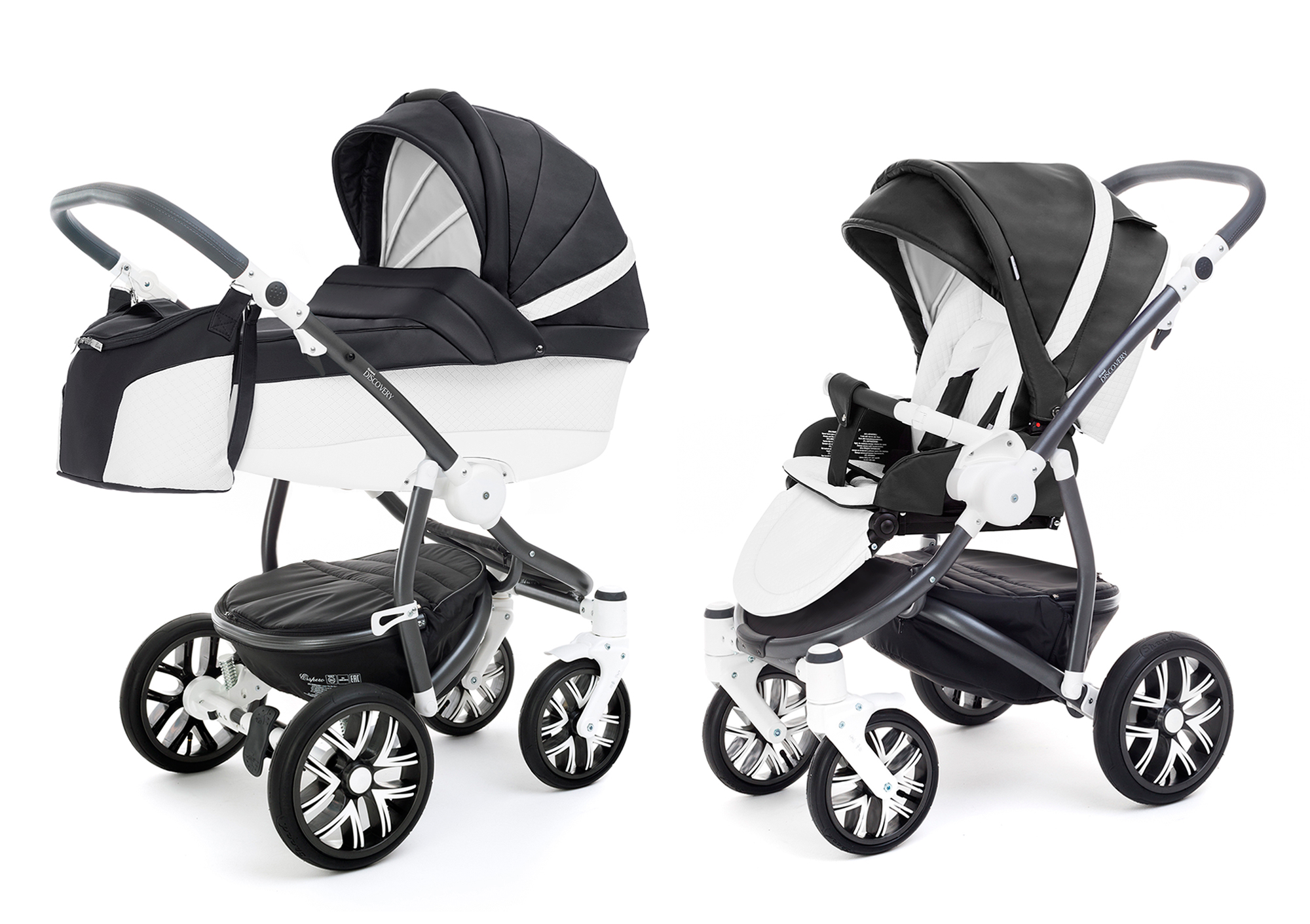 Коляска 2 в 1 Esspero Grand Discovery (шасси Graphite White) Nappa Graphite