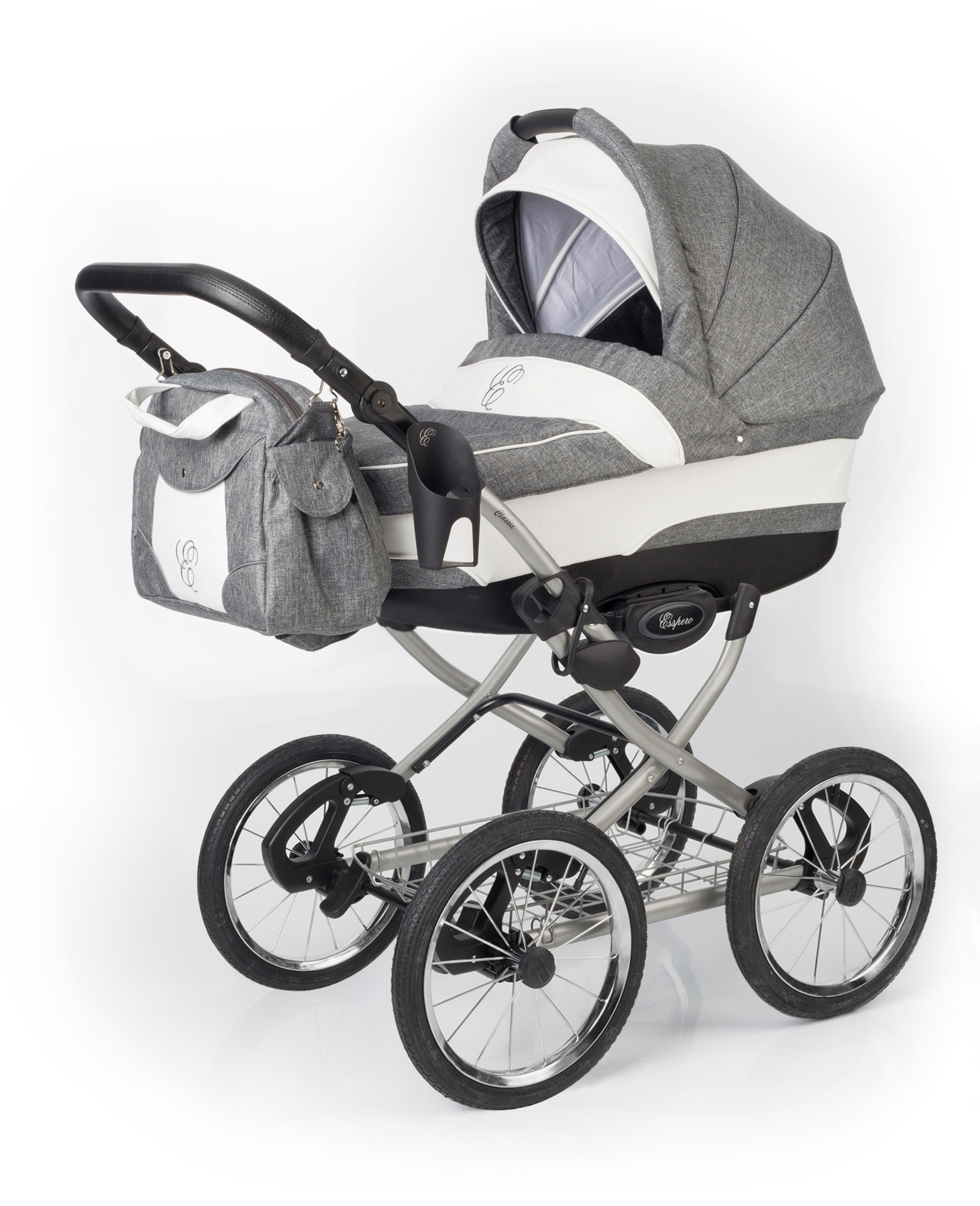Коляска для новорожденных Esspero Classic (шасси Grey) Denim