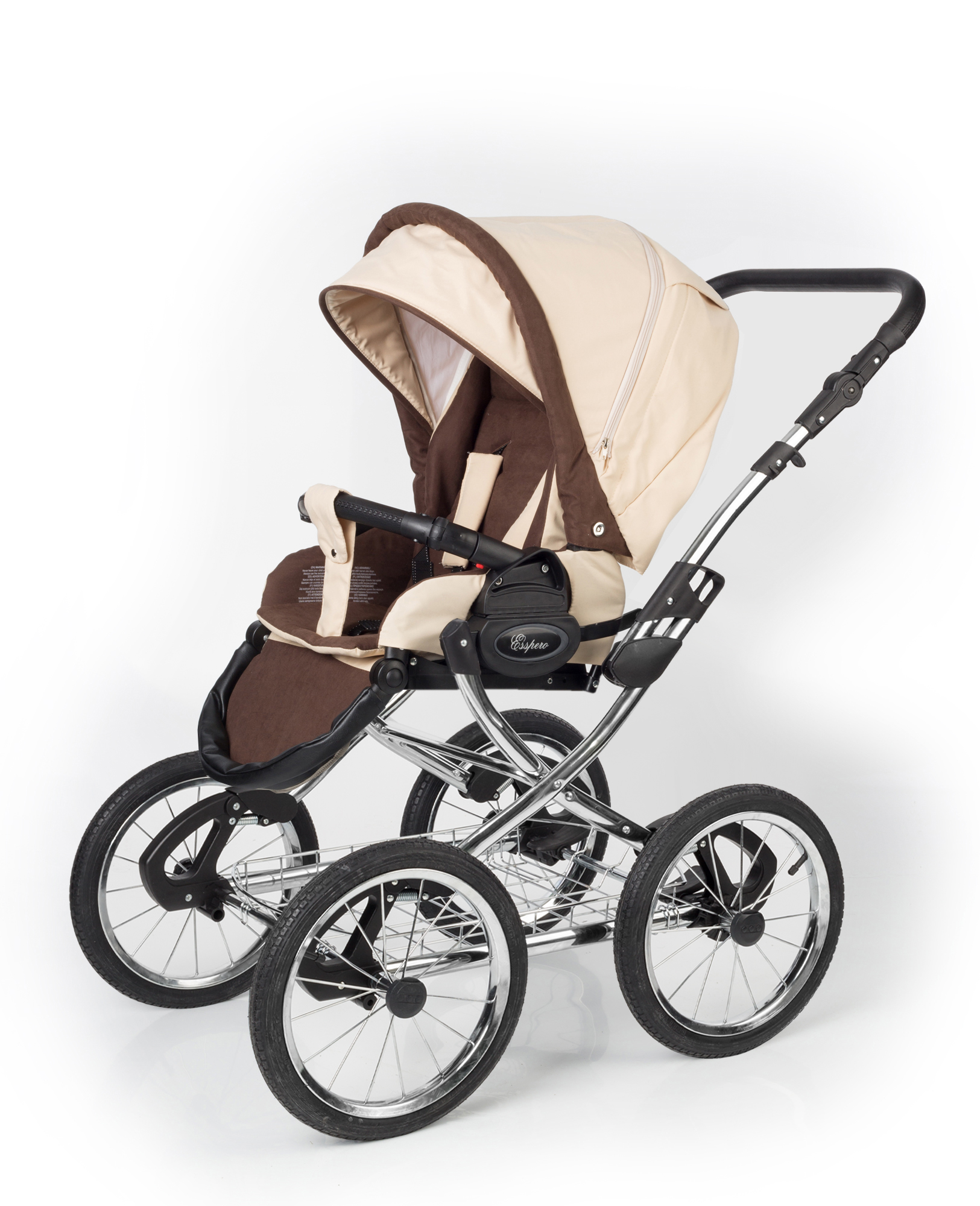 Прогулочная коляска Esspero Classic (шасси Chrome) Beige Brown