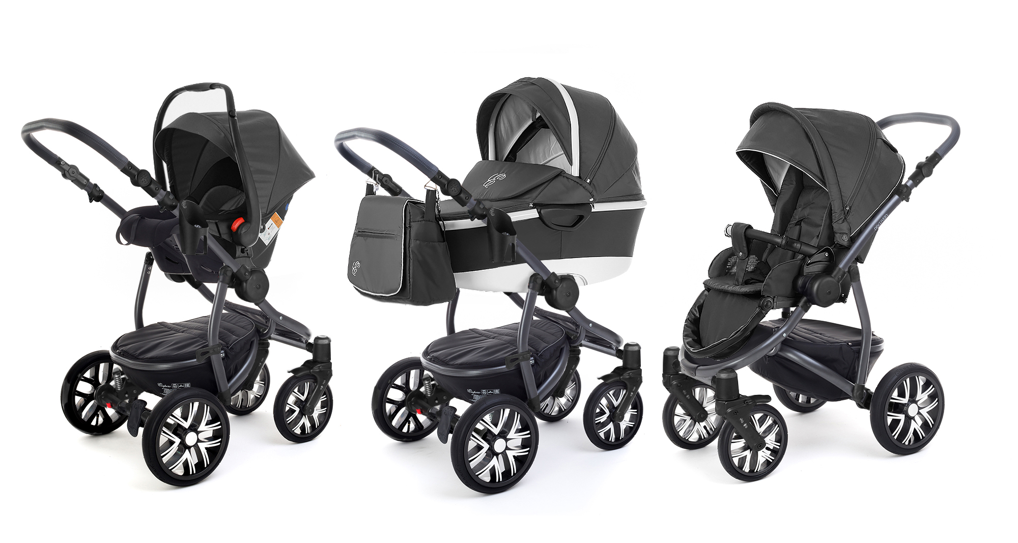 Коляска 3 в 1 Esspero Discovery Alu (шасси Graphite) Dark