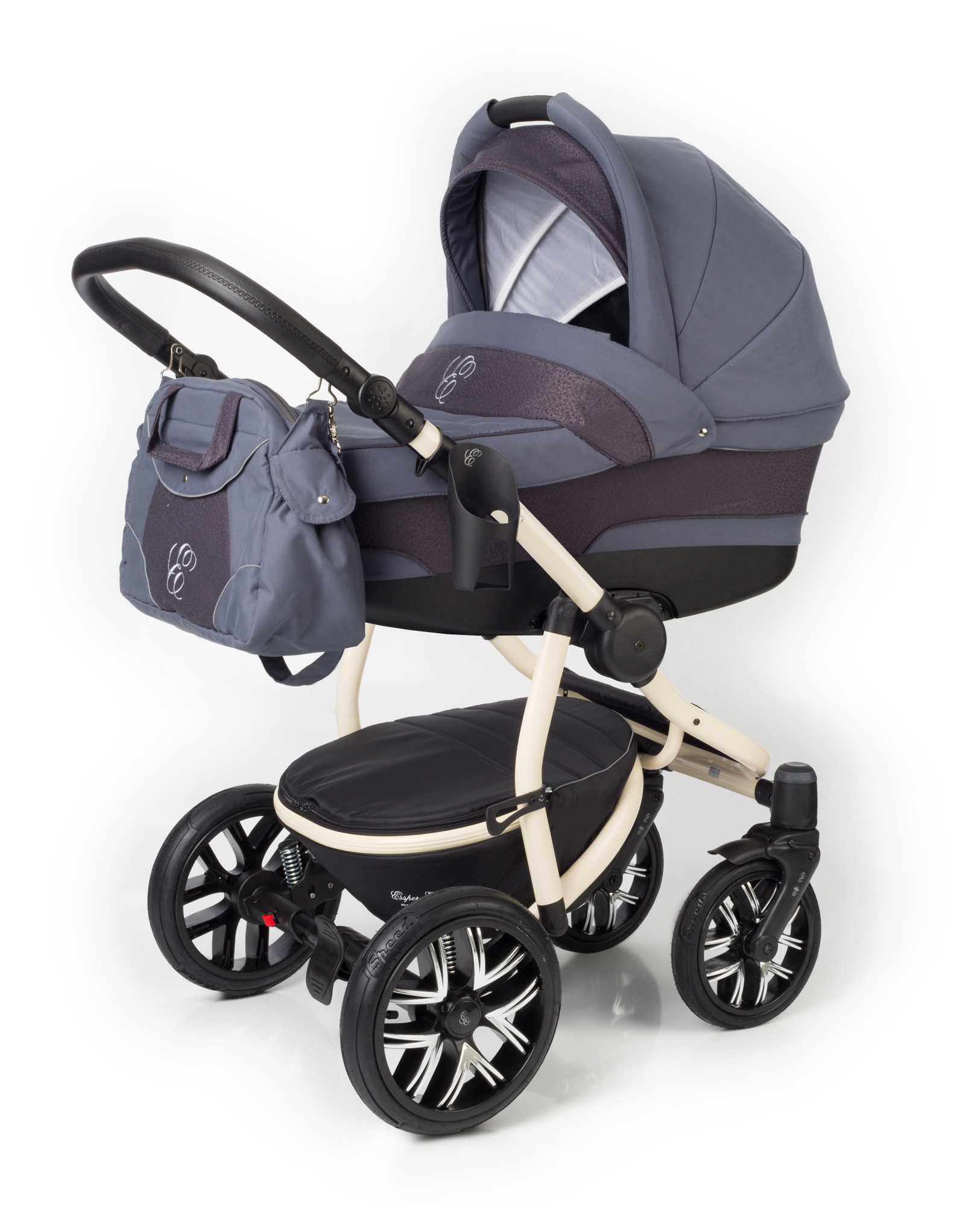 Коляска для новорожденных Esspero Discovery (шасси Beige) Dark Grey