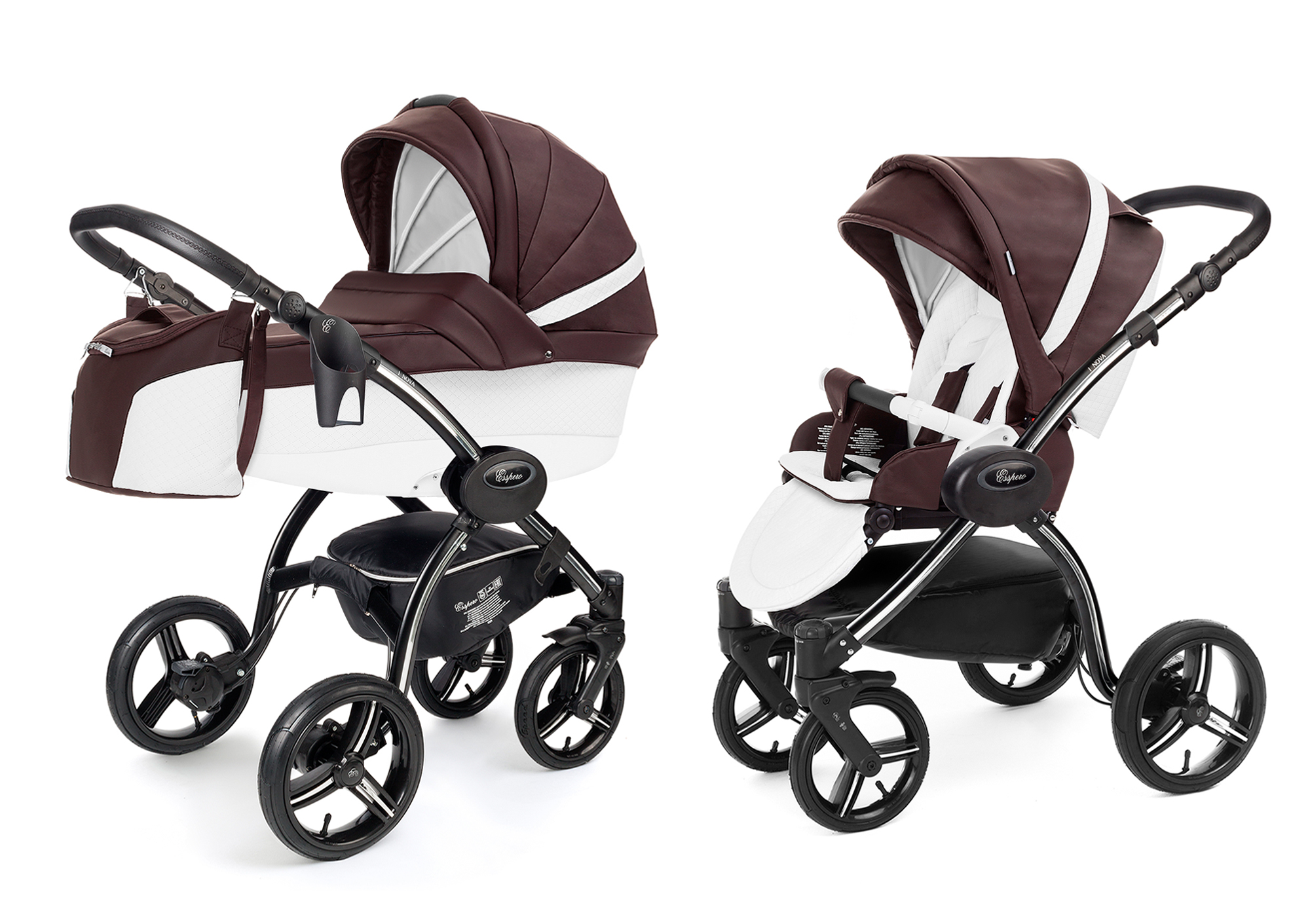 Коляска 2 в 1 Esspero Grand I-Nova (шасси Black) Nappa Brown