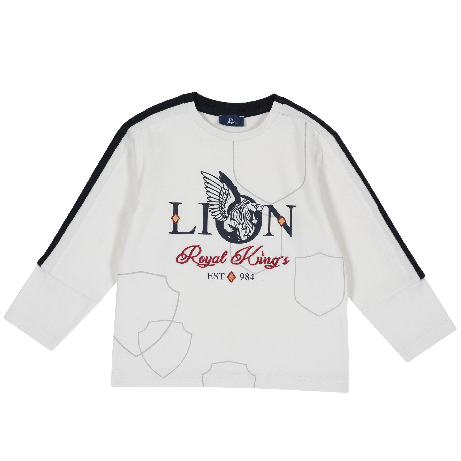 Лонгслив Chicco, принт Lion, для мальчиков, цвет белый Белый, р.104