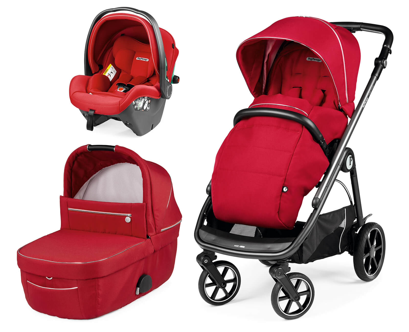 Коляска 3 в 1 Peg Perego Veloce SLK Modular Red Shine