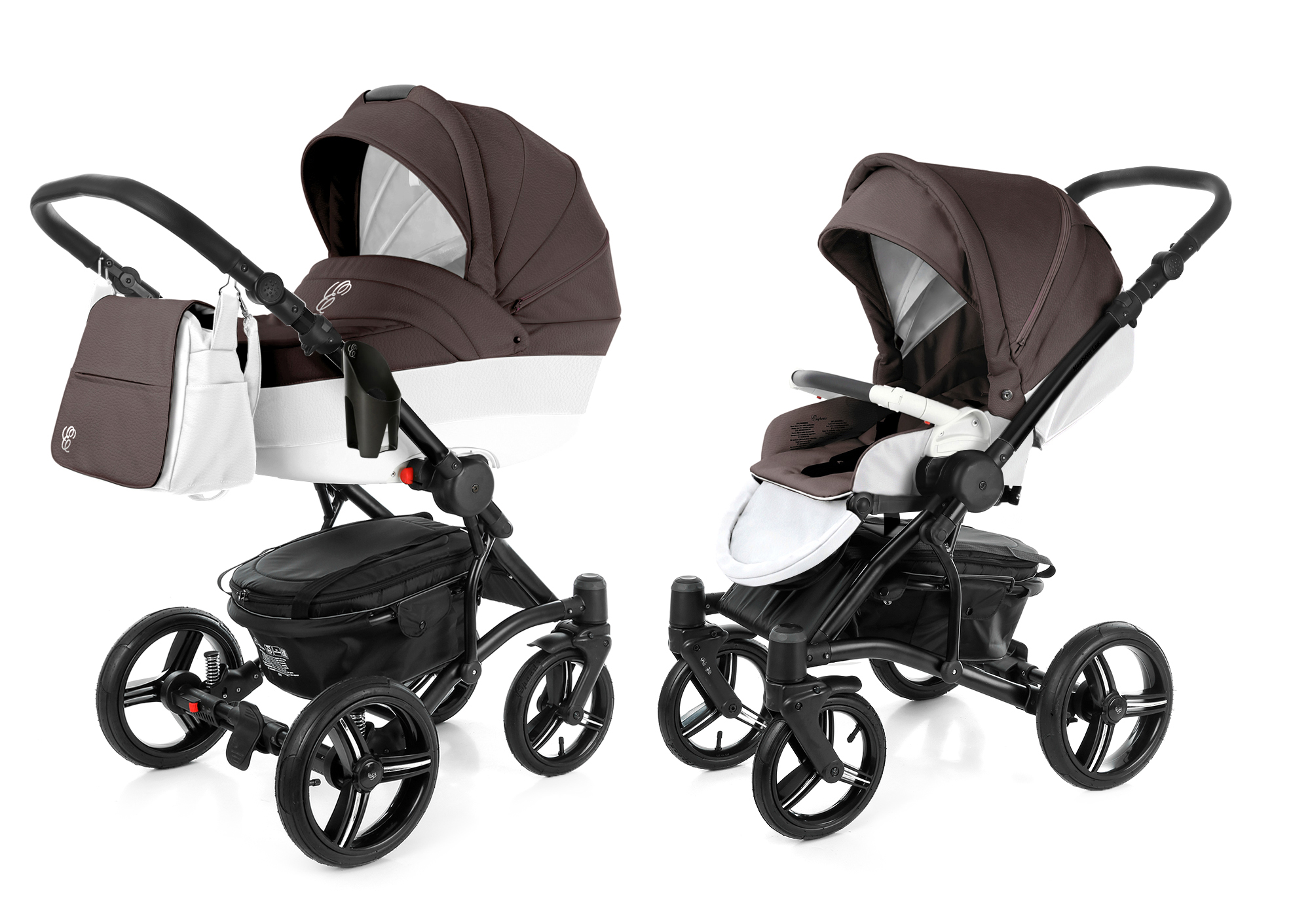 Коляска 2 в 1 Esspero Tour Leatherette (шасси Black) Cacao leatherette