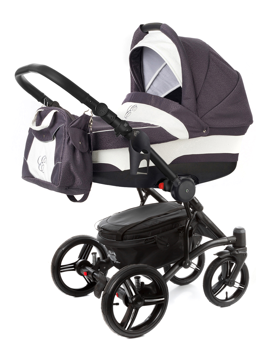 Коляска для новорожденных Esspero Tour (шасси Black) Grey Leves