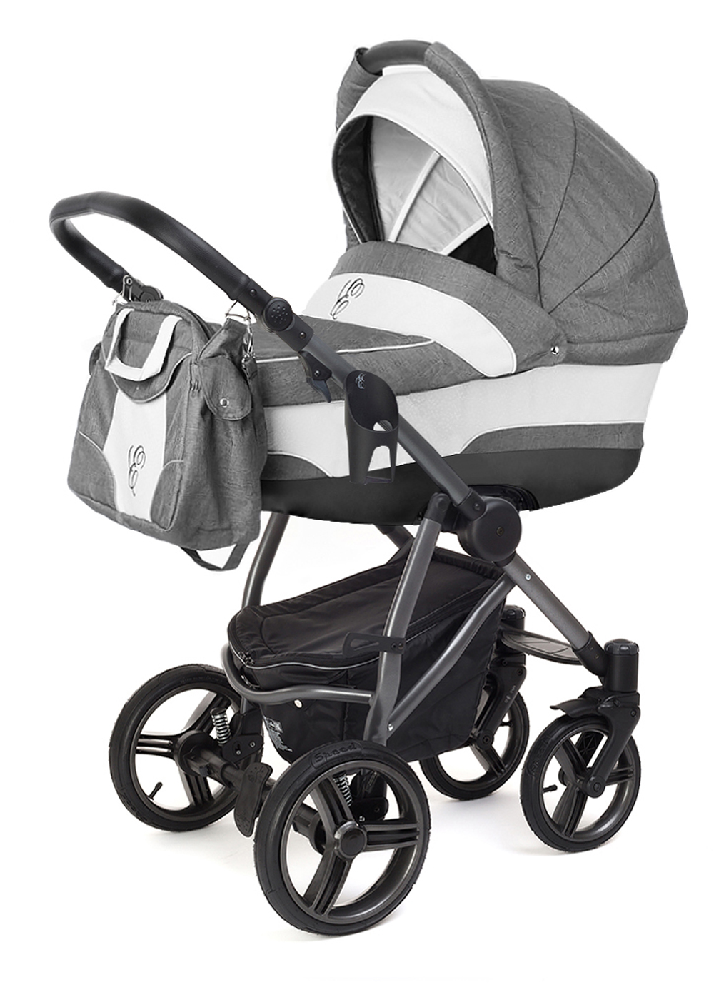 Коляска для новорожденных Esspero Newborn Lux (шасси Graphite) Denim