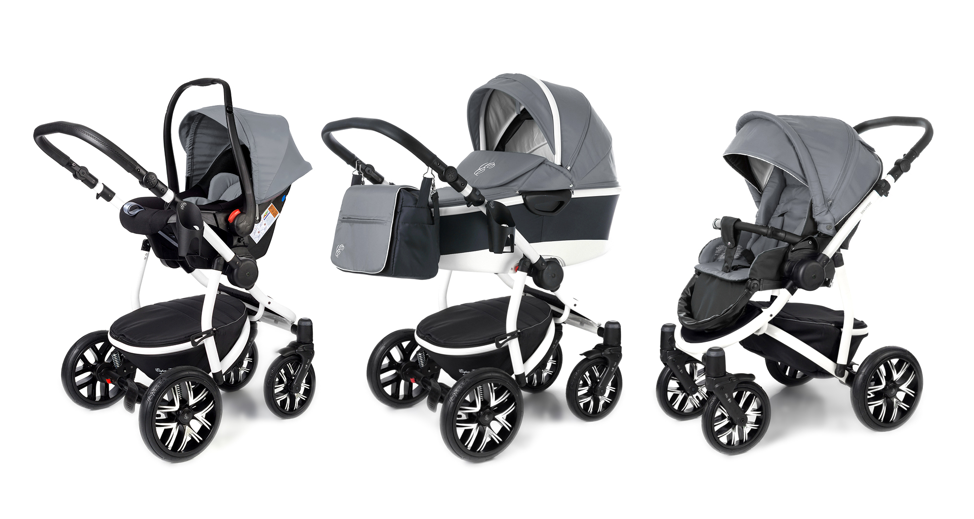 Коляска 3 в 1 Esspero Discovery Alu (шасси White) Grey
