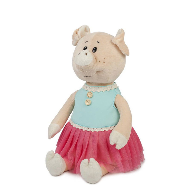 Мягкая игрушка Maxi Toys Свинка Даша в Ярком Платье 21 см