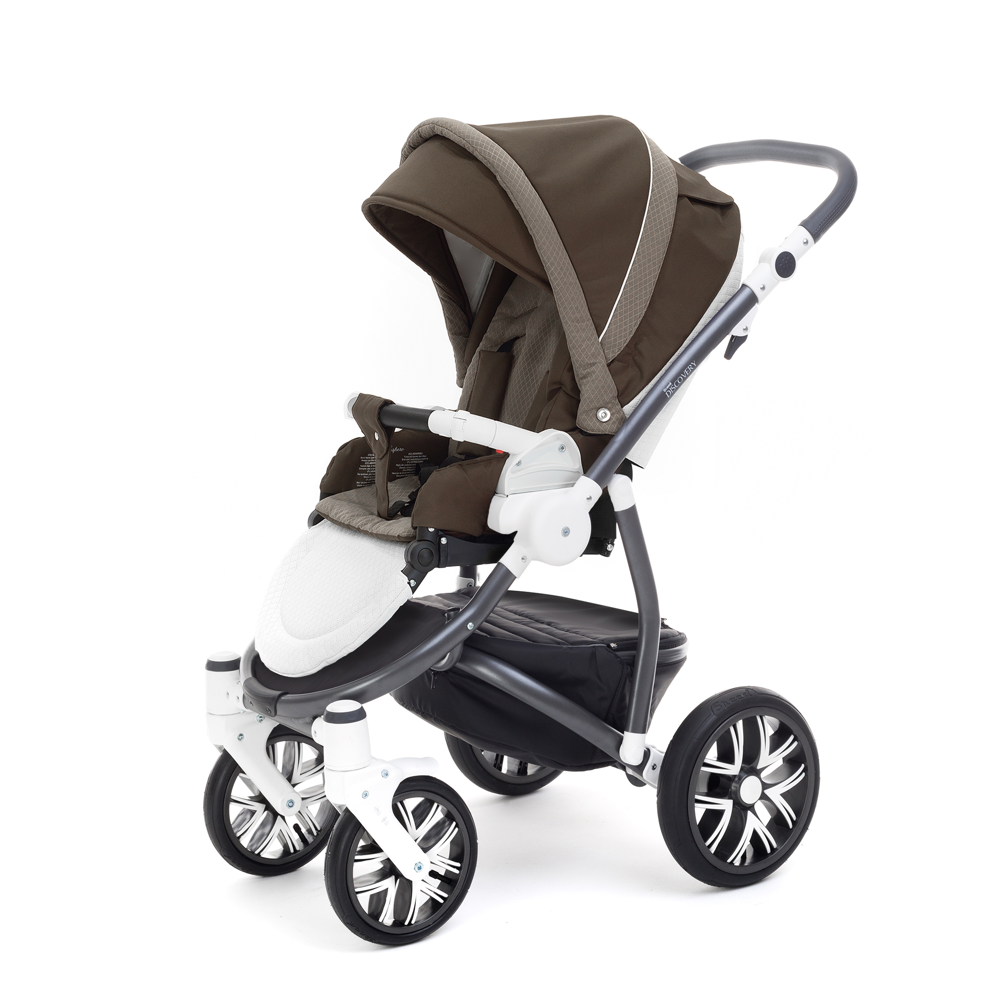 Прогулочная коляска Esspero Grand Discovery (шасси Graphite White) Royal Brown