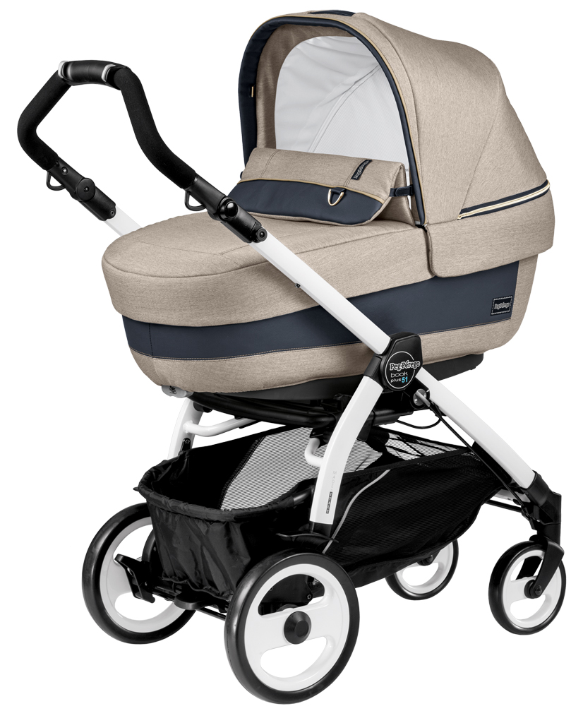 Коляска для новорожденных Peg Perego Book 51 Elite (шасси White/Black) Luxe Beige