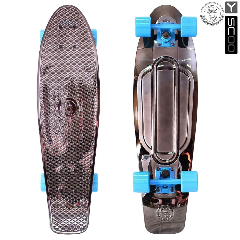 Скейтборд Y-SCOO Big Fishskateboard metallic 27