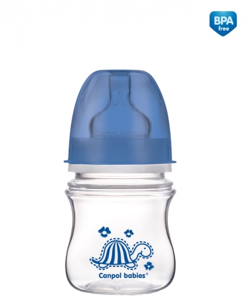 Бутылочка Canpol EasyStart Animals шир. горл., антикол., PP, 3+ ,120 мл, арт. 35/205 синий